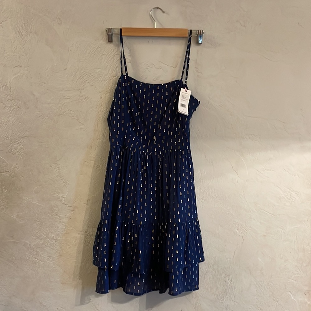 Stunning Vineyard Vine Lurex Clip Dot Ruffle Dress - NWT - Picture 8 of 12